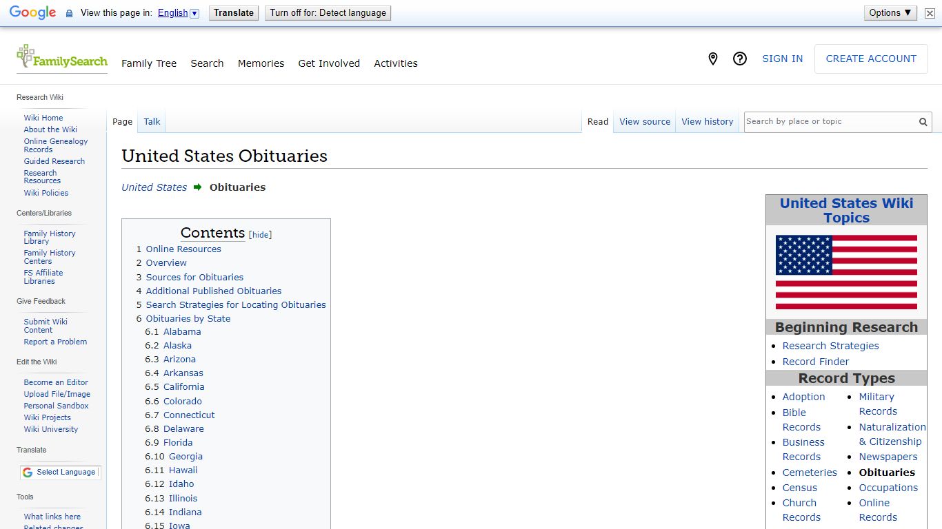United States Obituaries • FamilySearch